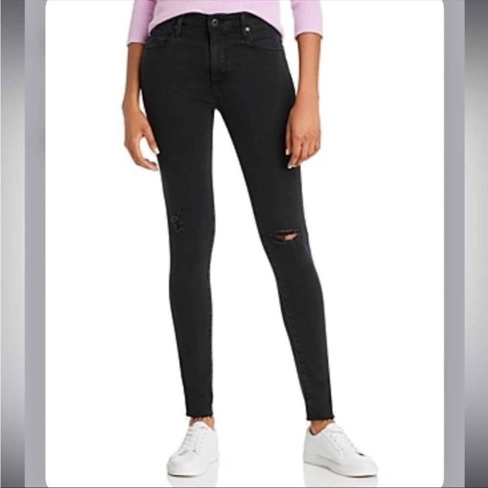 AG Farrah High Waist Skinny Jeans in Altered Black
Destructed size 24 R
